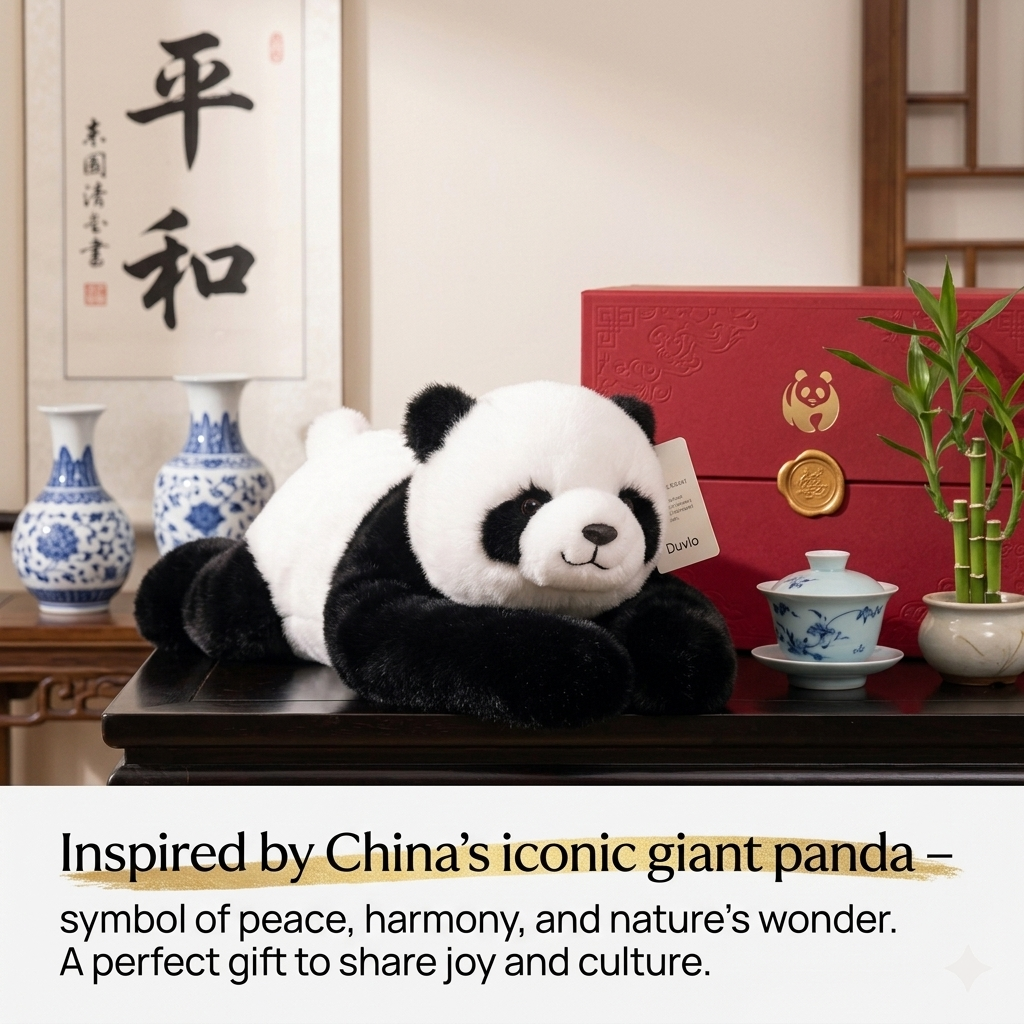 Duvlo Giant Panda Weighted Hug - China National Treasure Plush for Stress Relief & Home Decor