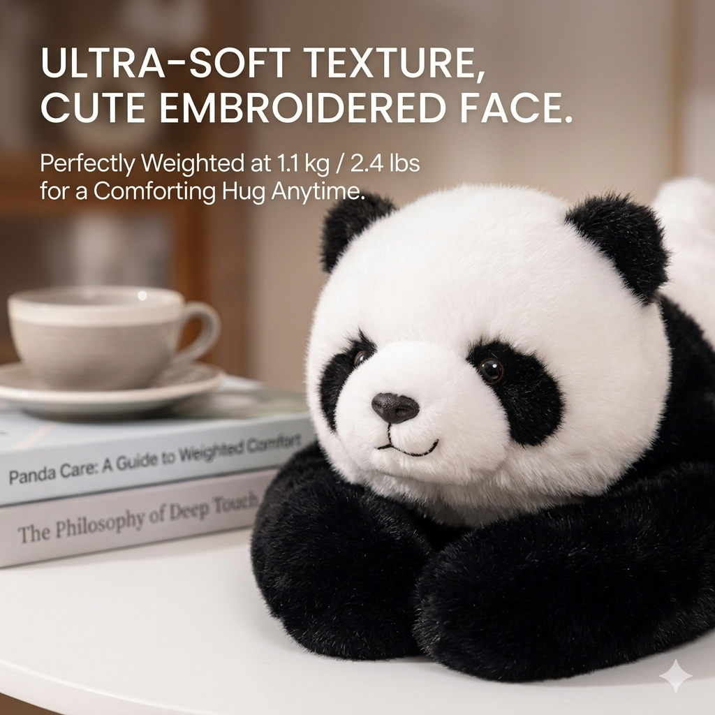 Duvlo Giant Panda Weighted Hug - China National Treasure Plush for Stress Relief & Home Decor